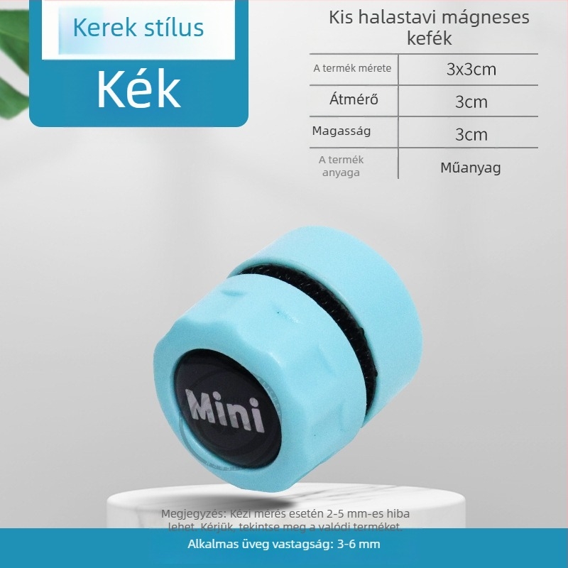 Mágneses algamentesítő tisztító akváriumüveghez, kerámia és aktív szén anyaggal, 20 g tömeg, 10 darabos csomag