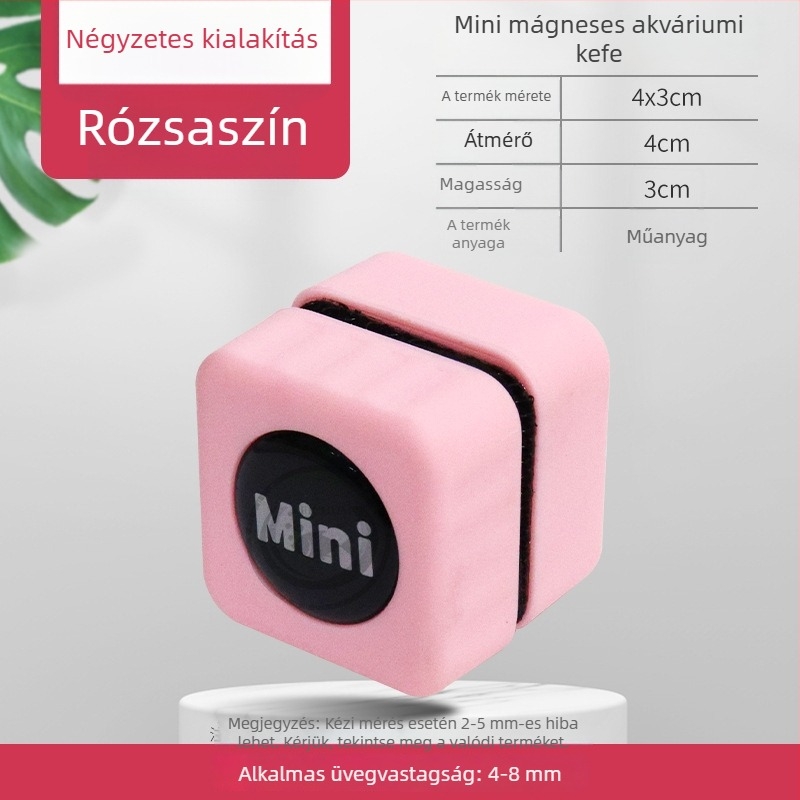 Mágneses algamentesítő tisztító akváriumüveghez, kerámia és aktív szén anyaggal, 20 g tömeg, 10 darabos csomag
