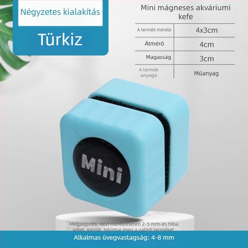 Mágneses algamentesítő tisztító akváriumüveghez, kerámia és aktív szén anyaggal, 20 g tömeg, 10 darabos csomag