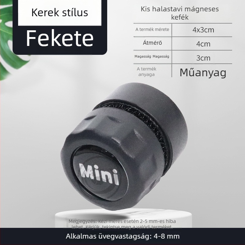 Mágneses algamentesítő tisztító akváriumüveghez, kerámia és aktív szén anyaggal, 20 g tömeg, 10 darabos csomag