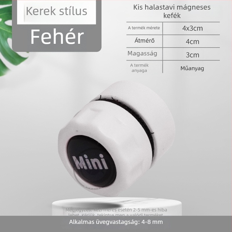 Mágneses algamentesítő tisztító akváriumüveghez, kerámia és aktív szén anyaggal, 20 g tömeg, 10 darabos csomag