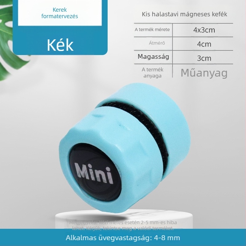 Mágneses algamentesítő tisztító akváriumüveghez, kerámia és aktív szén anyaggal, 20 g tömeg, 10 darabos csomag