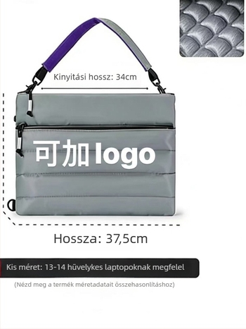 Laptop táska, Oxford anyagból, lélegző és ultrakönnyű, párnázott markolat, anti-drop és anti-shock, városi minimalist stílus, crossbody