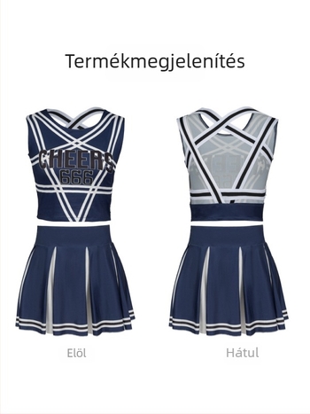 Jelmez Cheerleading cosplay színházi előadáshoz – női, spandex/polyészter keverék, 2023 nyár, 18–24 évesek