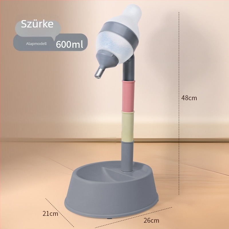 Automatikus itató etető készülék háziállatok számára rozsdamentes acélból készült dupla tálkával, ütésálló, szabályozható etetés