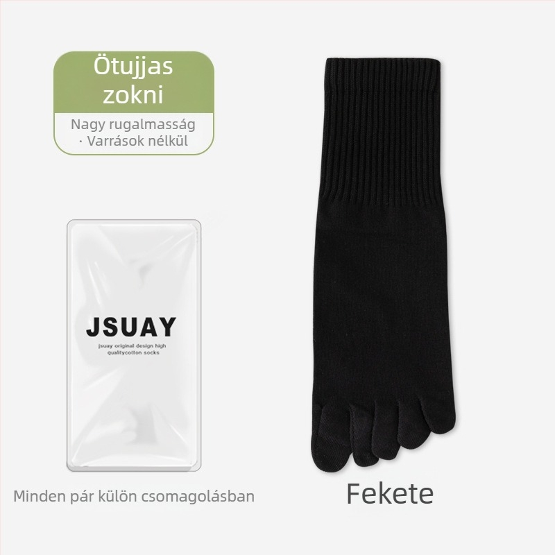 Női ötujjú zokni, középmagas szár, pamut alapanyag, csúszásmentes, nedvszívó, sportos stílus