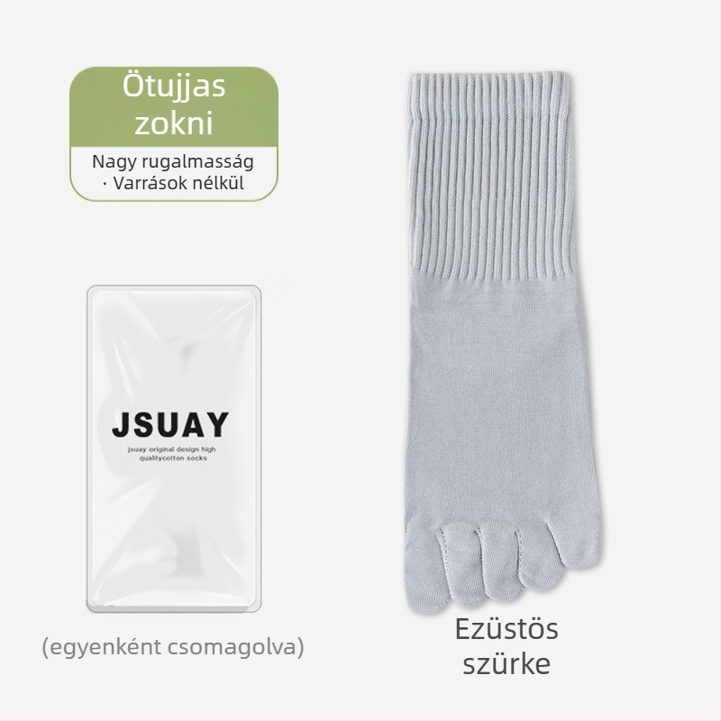 Női ötujjú zokni, középmagas szár, pamut alapanyag, csúszásmentes, nedvszívó, sportos stílus