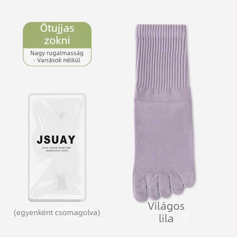 Női ötujjú zokni, középmagas szár, pamut alapanyag, csúszásmentes, nedvszívó, sportos stílus