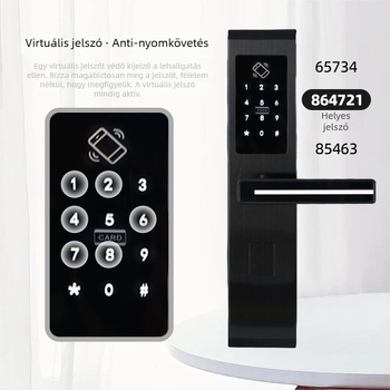 Intelligens ajtózár RF-002, numerikus billentyűzettel, rozsdamentes acél, márka RFTC/Rongfu Tiancheng, magáncímke elérhető