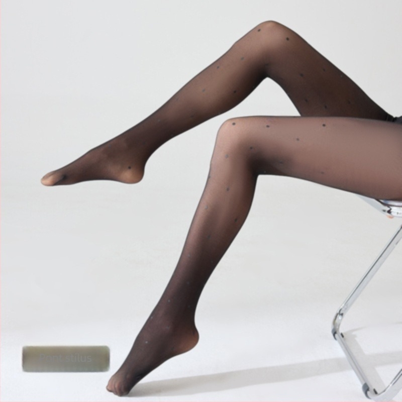 Nylonból készült egyrészes harisnya fleece-béléssel, egy darabból álló dizájn, közepes vastagság, magas rugalmasság, karcsú szabás, egyszínű mintázat, 50–70% alapanyag-tartalom