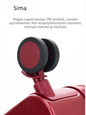 Utazási kozmetikai bőrönd – ultrakönnyű, kihúzható fogantyú, ABS+PC kivitel, cipzáras zárás, univerzális kerekek