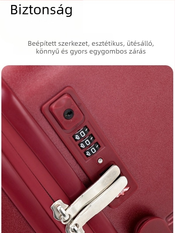 Utazási kozmetikai bőrönd – ultrakönnyű, kihúzható fogantyú, ABS+PC kivitel, cipzáras zárás, univerzális kerekek