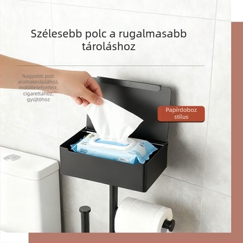 yoshizumi Padlón álló fürdőszobai papírtartó, vertikális levehető vécépapír-tároló, fúrás nélküli, rozsdamentes acél, spray-plasztik felület, modern művészeti stílus