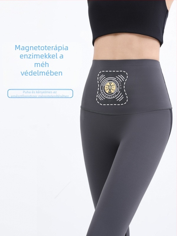 Fleece bevonatú jóga nadrág, magas derék és derak támasz, nylon/elastán (70-80% nylon, 20-30% elastán), 3D minta, őszi 2023