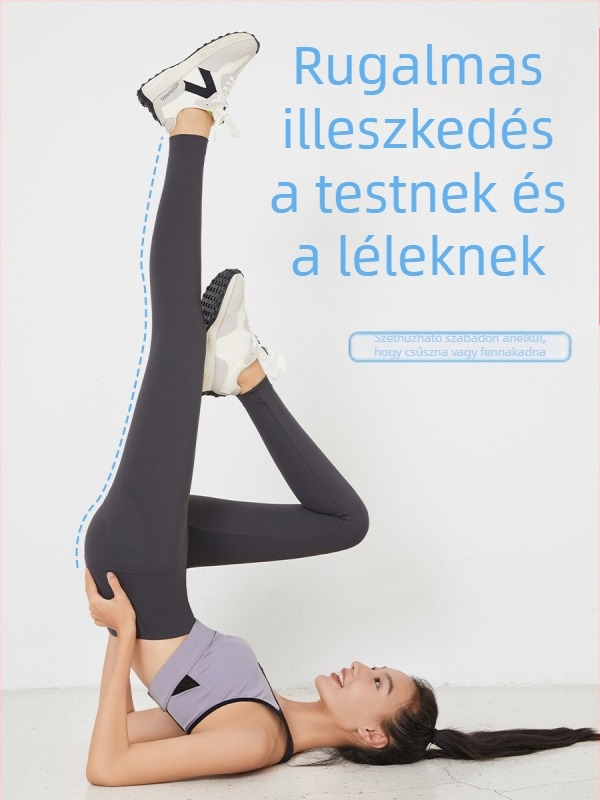 Fleece bevonatú jóga nadrág, magas derék és derak támasz, nylon/elastán (70-80% nylon, 20-30% elastán), 3D minta, őszi 2023
