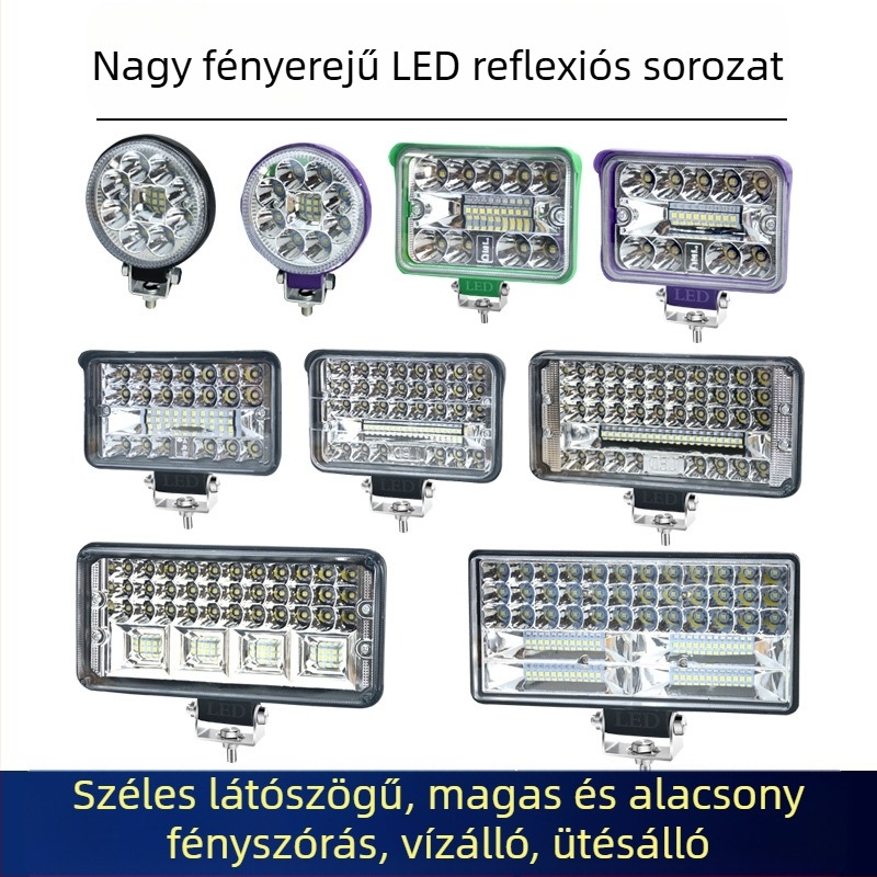 LED hátsó világítás nagy látómezővel – 12–24V, Cree LED, IP67, 50 440 lm