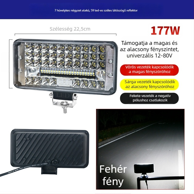 LED hátsó világítás nagy látómezővel – 12–24V, Cree LED, IP67, 50 440 lm