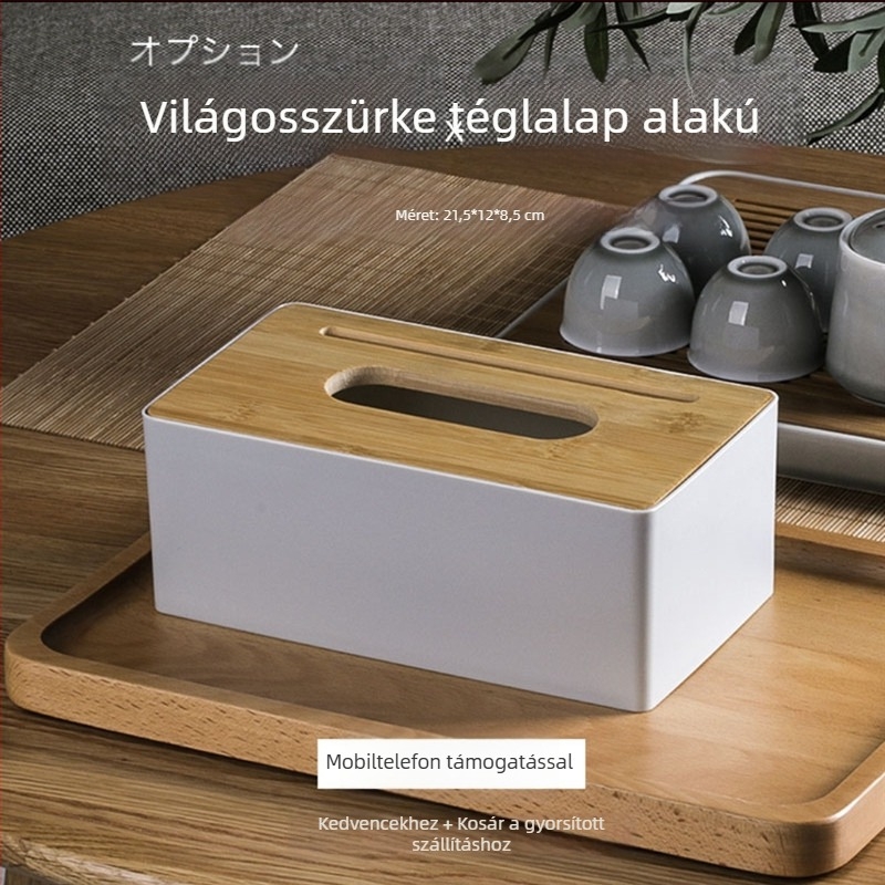 Műanyag papírzsebkendő-doboz, vízálló és sokoldalú, autóhoz, nappaliba és fürdőszobába, könnyű luxus stílus.
