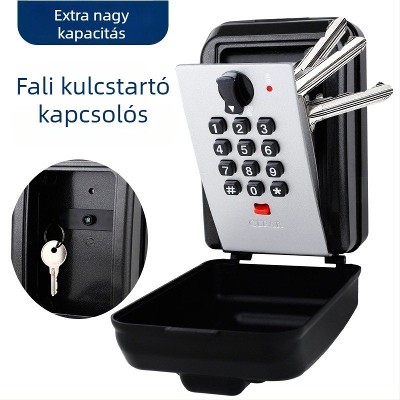 Numerikus jelszóval ellátott kulcstartó, fém doboz, modell 8109, kültéri használatra, dekorációs építkezésekhez, otthoni tároláshoz