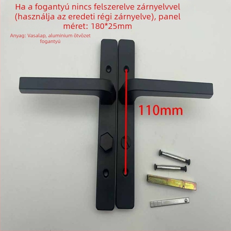 Vasból készült zárkilincs keskeny keretű alumínium ajtókhoz, kulcs nélküli, fürdőszoba és konyha használatra, modern minimalist stílus