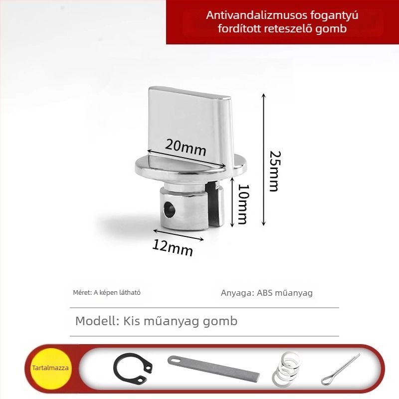 Betörésvédelmi ajtózár belső zárógombbal, rozsdamentes acél bejárati ajtó kilincs, univerzális ajtó tartozékok
