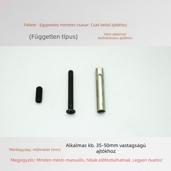 Rozsdamentes acélból készült zárház csavarok, ball-lock típus, beltéri használatra