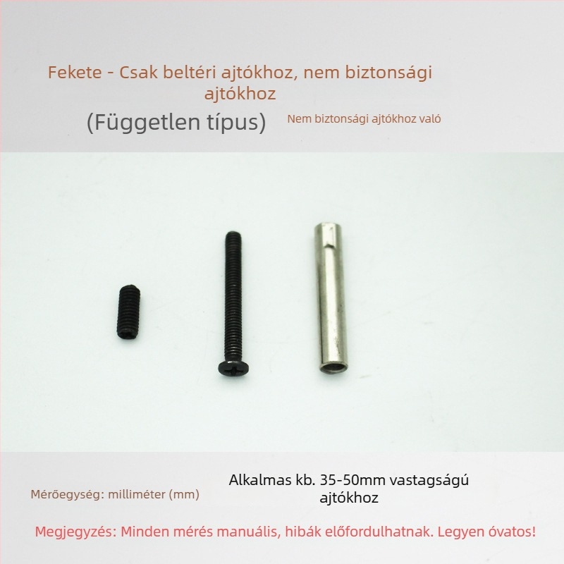 Rozsdamentes acélból készült zárház csavarok, ball-lock típus, beltéri használatra