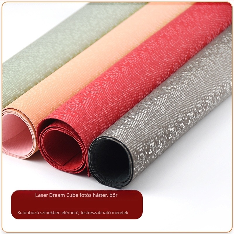 Termékfotózáshoz háttér, környezetbarát PU bőr, vízálló, modell Laser Dream Water Cube Background Leather