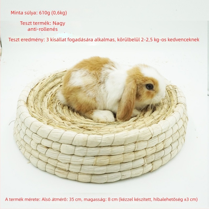 Kézzel szőtt fűfészek kisállatoknak – menedék nyusziknak, tengerimalacoknak, chinchilláknak, sündisznoznak – Anyag: selyem virág