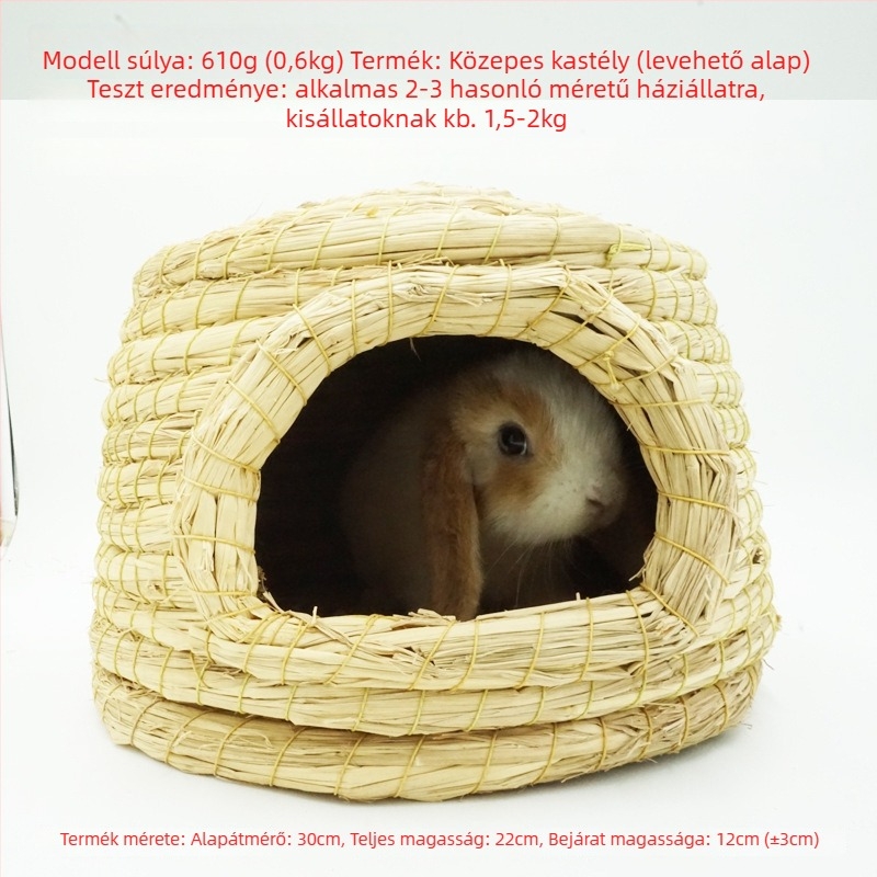 Kézzel szőtt fűfészek kisállatoknak – menedék nyusziknak, tengerimalacoknak, chinchilláknak, sündisznoznak – Anyag: selyem virág