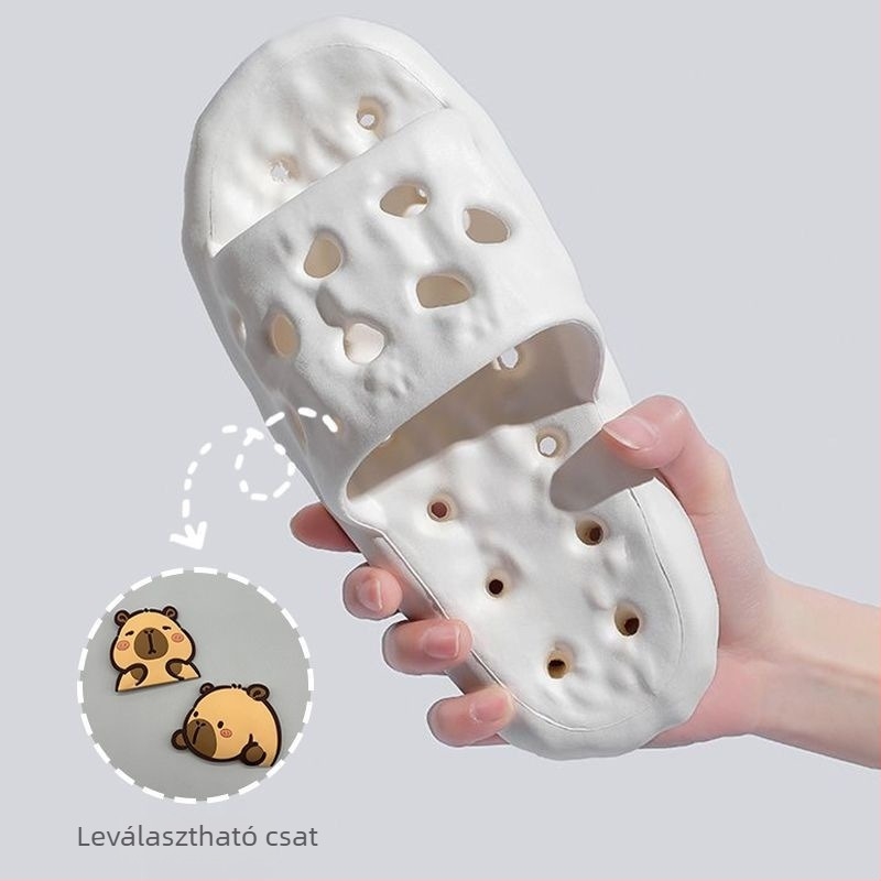 Női EVA papucsok, csendesek, csúszásmentesek, gyorsan száradóak, PVC talp, injektált technológiával készült, egyszínű, egyszerű stílus