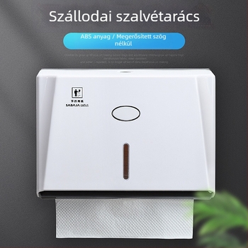 Jiess Műanyag vízálló falra szerelhető papírtörlő doboz fürdőszobához, modell 00-40, kompatibilis levehető papírtörlőkkel