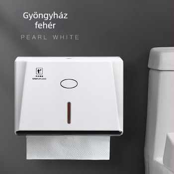 Jiess Műanyag vízálló falra szerelhető papírtörlő doboz fürdőszobához, modell 00-40, kompatibilis levehető papírtörlőkkel