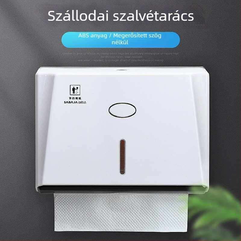 Jiess Műanyag vízálló falra szerelhető papírtörlő doboz fürdőszobához, modell 00-40, kompatibilis levehető papírtörlőkkel