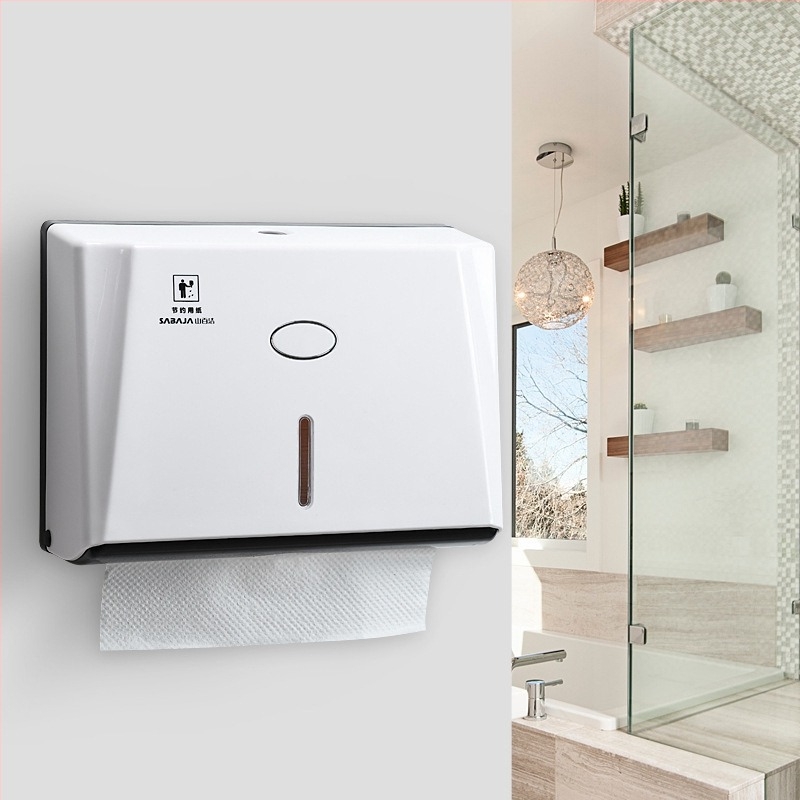 Jiess Műanyag vízálló falra szerelhető papírtörlő doboz fürdőszobához, modell 00-40, kompatibilis levehető papírtörlőkkel