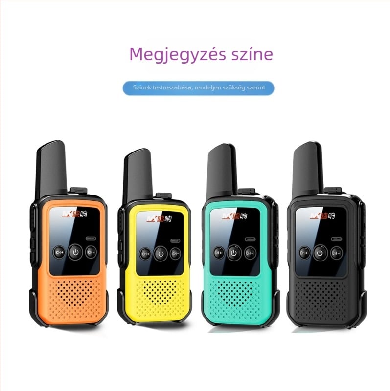 Kézi Walkie-Talkie – Mini, hosszú hatótávolság 5–10 km, 400–470 MHz, 16 csatorna, kimeneti teljesítmény 5 W