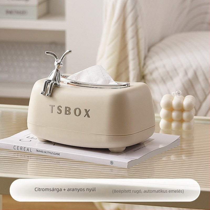 Papírtörlő doboz, modern minimalista stílus, PP anyag, 50 darabos csomag, levehető papírtörlő tartó, modell NAIYOUFENG, autó, nappali és fürdőszoba számára