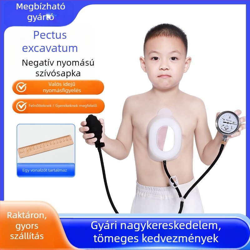 Funnel mellkas negatív nyomású szívókorrektor — szilikon test, Modell YKS-4031, Márka Medium