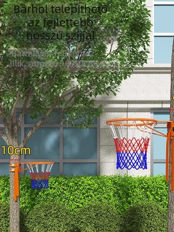 Rozsdamentes acélból készült kosárlabda állvány táblával, snap-on szerelés, hordozható otthoni/park használatra