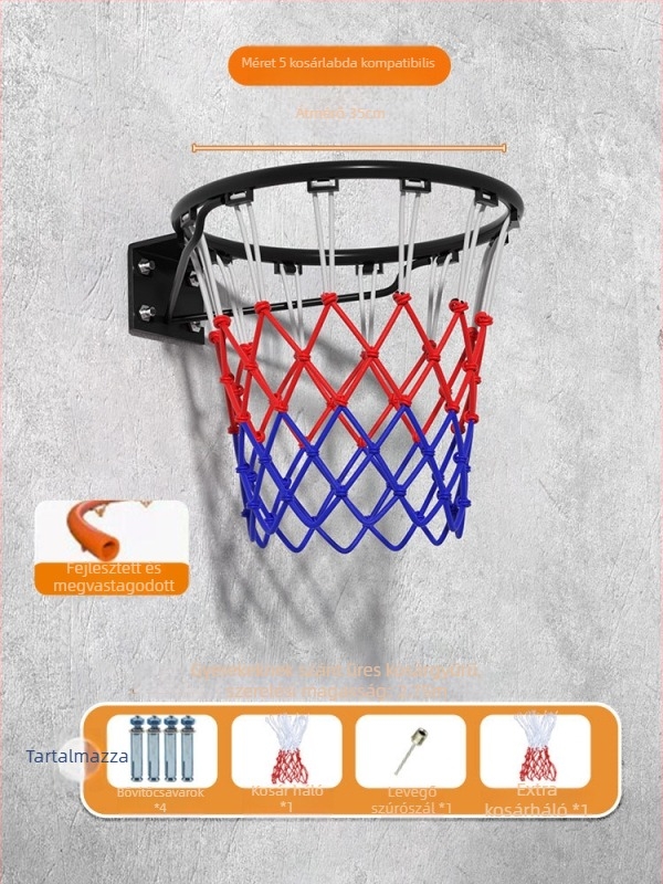 Rozsdamentes acélból készült kosárlabda állvány táblával, snap-on szerelés, hordozható otthoni/park használatra