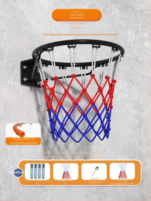 Rozsdamentes acélból készült kosárlabda állvány táblával, snap-on szerelés, hordozható otthoni/park használatra