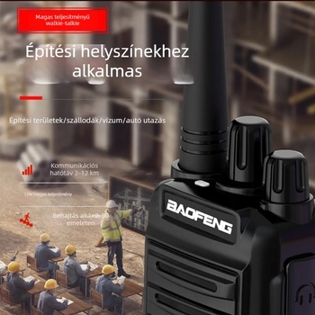 BF-888S PLUS analóg kézi walkie-talkie, dupla készlet, 5W, 16 csatorna, hatótáv 5–10 km