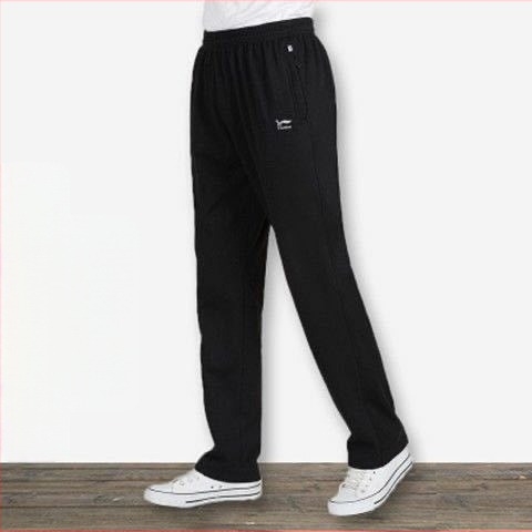 Őszi-téli férfi sportnadrág fleece-betéttel, laza szabás, magas derék, egyenes szár, mindennapi viselet