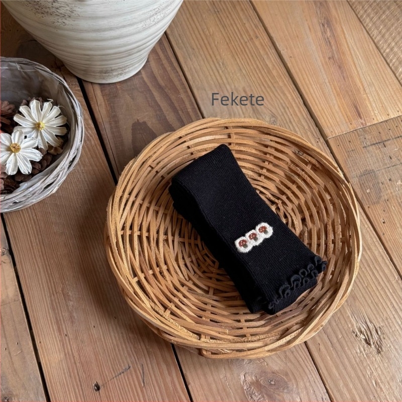 Gyerekeknek szánt őszi kötött leggings, magas derekú, egyszínű, 9/10 hossz, 3–8 éveseknek