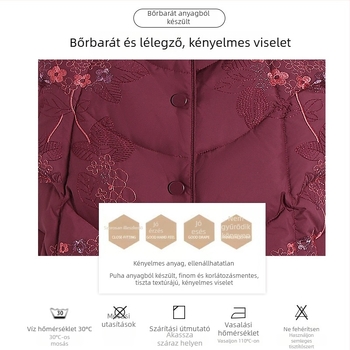 Elegáns idős nőknek szánt meleg tollmellény őszi-téli szezonra, fő anyag: regenerált cellulóz rost (>95%), japán-koreai lazító stílus, kiadás: 2025 ősz