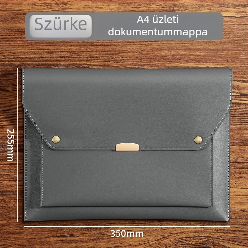 Új modell üzleti bőrtáska dokumentumokhoz mágneses fájl táskával, irodai rendszerező, vállalati arculat testreszabás