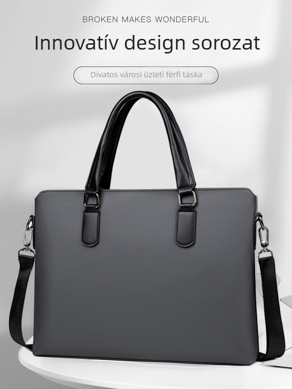 Üzleti dokumentumtáska vízálló 900D filmmel, bélés poliészter, keresztpántos kialakítás, egyszínű minta, Winter 2024, A Mountain