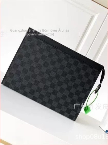 Férfi bőr clutch táska, Business Elite stílus, 2025 tavasz megjelenés (Valódi bőr; első réteg marhabőr; bélés: marhabőr; vízálló; ultra könnyű)