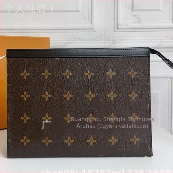 Férfi bőr clutch táska, Business Elite stílus, 2025 tavasz megjelenés (Valódi bőr; első réteg marhabőr; bélés: marhabőr; vízálló; ultra könnyű)