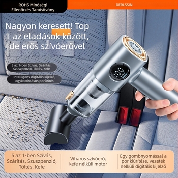 Vezeték nélküli autó porszívó digitális kijelzővel — kompakt kézi kivitel (10V, 100W, 10000 Pa, 20 perc)